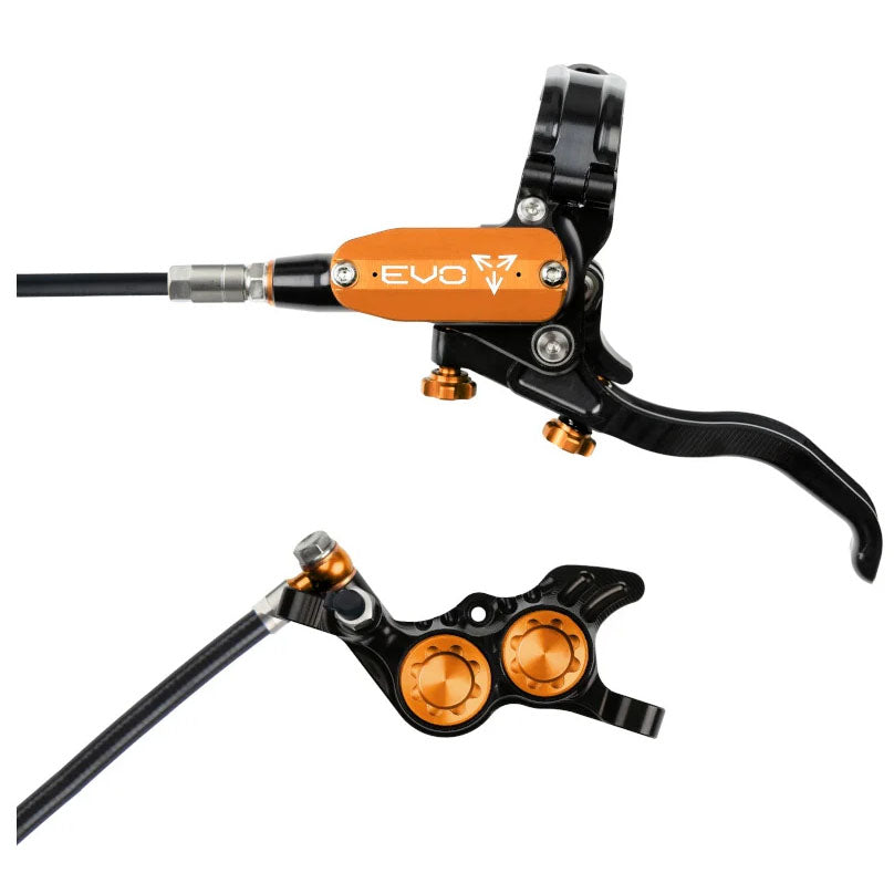 Hope Tech 4 Evo GR4 MTB Hydraulic Disc Brake and Lever - Black/Orange